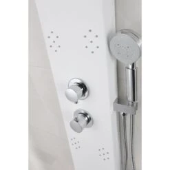 ANZZI Swan White 6-Spray Shower Panel System (Valve Included) -Valpar Bathroom Shop 191042003521 10182551 1800x1800