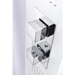 ANZZI Vega White 3-Spray Shower Panel System (Valve Included) -Valpar Bathroom Shop 191042003729 09063657 1800x1800