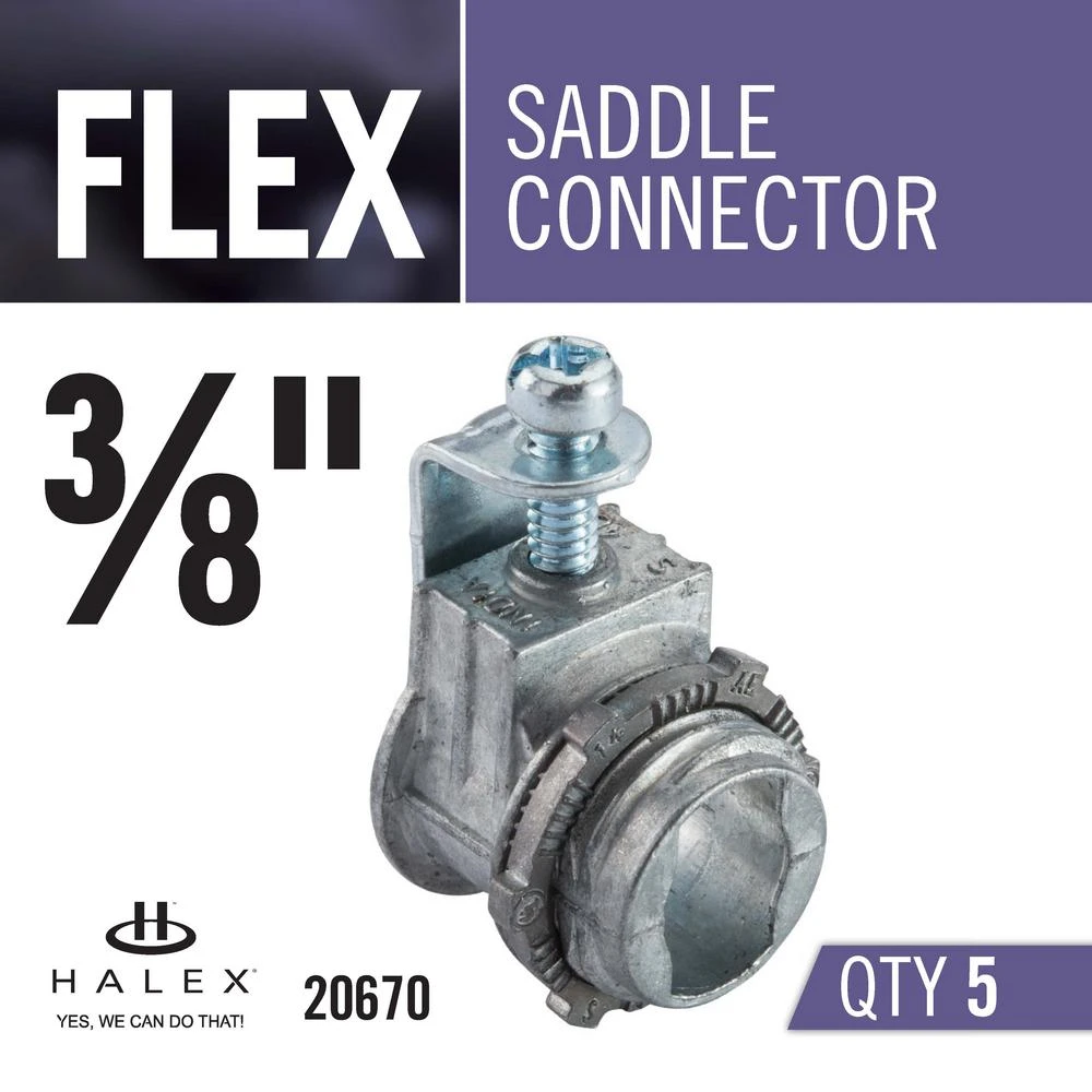3/8 In. Flexible Metal Conduit (FMC) Saddle Connectors (5-Pack) 6 3/8 In. Flexible Metal Conduit (FMC) Saddle Connectors (5-Pack) - Image 4
