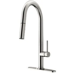 Greenwich Single-Handle Pull-Down Sprayer Kitchen Faucet With Deck Plate In Matte Black 9 Greenwich Single-Handle Pull-Down Sprayer Kitchen Faucet With Deck Plate In Matte Black -Valpar Bathroom Shop 1d9dcc69977a6e933995ce526d3084c6 1800x1800