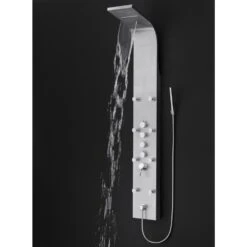65 In. 8-Jet Rainfall Shower Panel System With Rainfall Waterfall Shower Head And Shower Wand In Stainless Steel 22 65 In. 8-Jet Rainfall Shower Panel System With Rainfall Waterfall Shower Head And Shower Wand In Stainless Steel -Valpar Bathroom Shop 224ca8300f879ee1680fa9eabe659a88 1800x1800