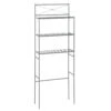 Zenna Home® Cross-Style 24"W X 65"H Satin Nickel Over-the-Toilet Storage Shelves -Valpar Bathroom Shop 2523NN master 1800x1800