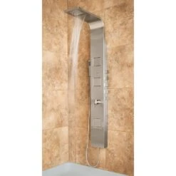 Waimea 3-Jet Shower System With Rainfall And Waterfall Showerheads In Brushed Stainless -Valpar Bathroom Shop 2635434c01eb54f798182fcff61c0b66 1800x1800
