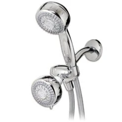 5-spray 3.5 In. Dual Shower Head And Handheld Shower Head In Chrome
