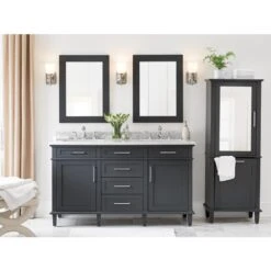 22 In. W X 30 In. H Framed Rectangular Bathroom Vanity Mirror In Dark Charcoal -Valpar Bathroom Shop 2da4bc72a1a9d64dbb61775eb214b827 6774f125 73b1 4cab 9248 6a200105302d 1800x1800