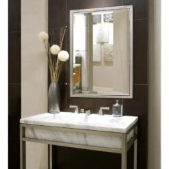24 In. W X 30 In. H Classic Metal Framed Wall Mirror In Brush Nickel / Chrome -Valpar Bathroom Shop 30139df64401d47dec08d7613190ec69 c3d11bb8 5c38 4ee0 8d41 12c583145072 1800x1800
