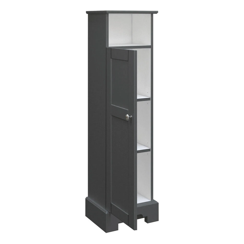 MagickWoods Windsor 13"W X 10"D X 47"H Graphite Gray Linen Cabinet 8 MagickWoods Windsor 13"W X 10"D X 47"H Graphite Gray Linen Cabinet - Image 6