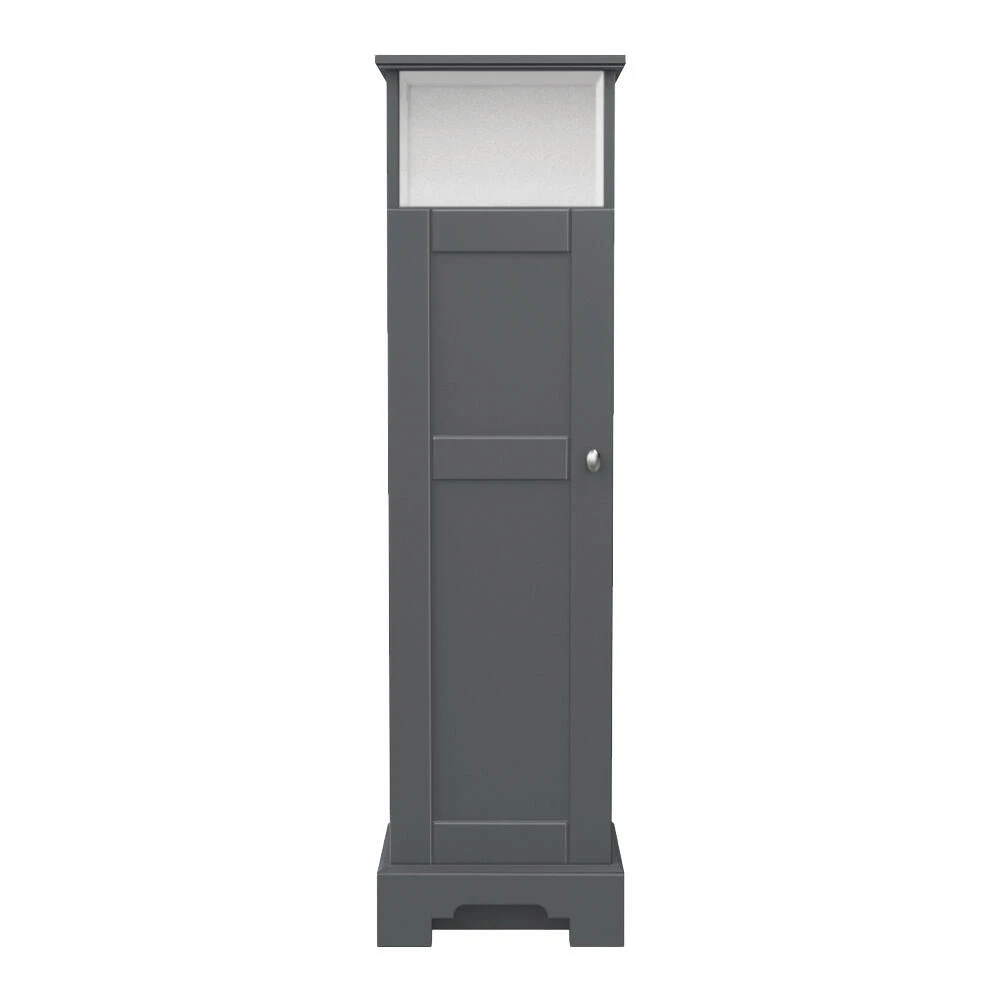 MagickWoods Windsor 13"W X 10"D X 47"H Graphite Gray Linen Cabinet 3 MagickWoods Windsor 13"W X 10"D X 47"H Graphite Gray Linen Cabinet