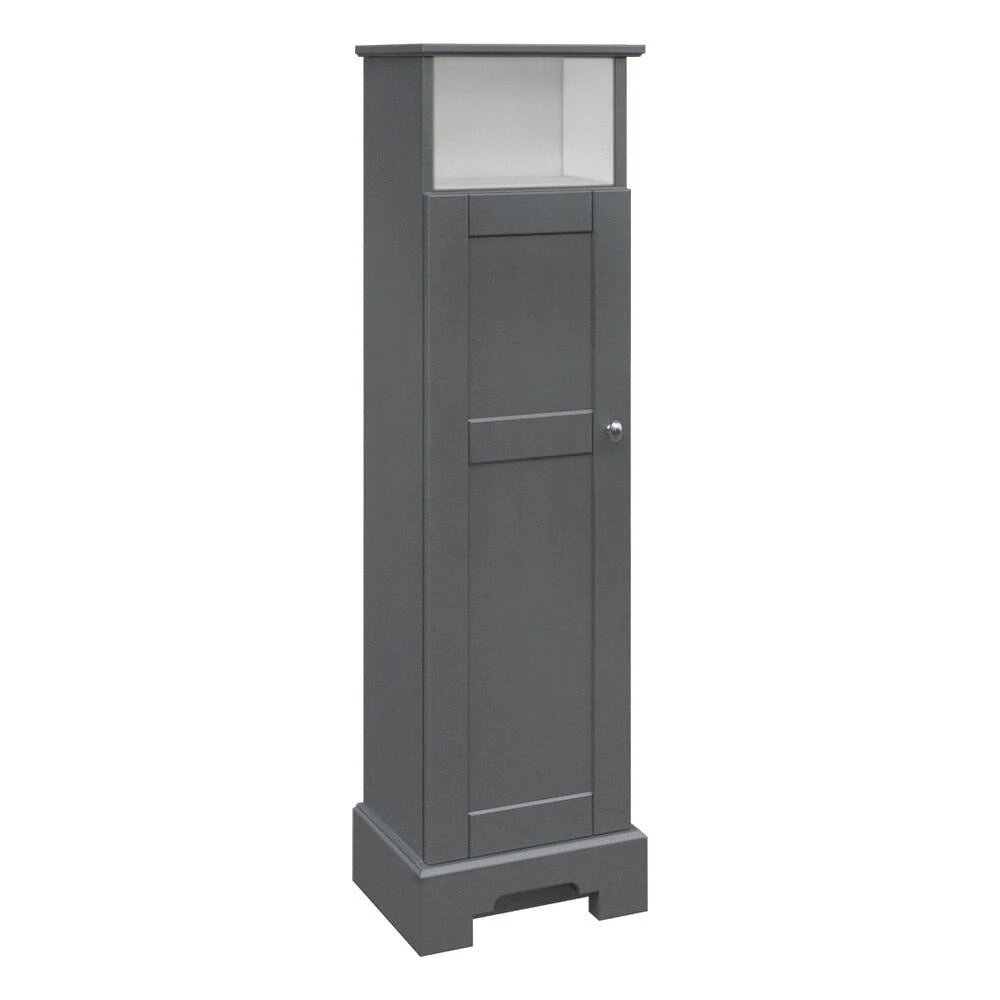 MagickWoods Windsor 13"W X 10"D X 47"H Graphite Gray Linen Cabinet 5 MagickWoods Windsor 13"W X 10"D X 47"H Graphite Gray Linen Cabinet - Image 3
