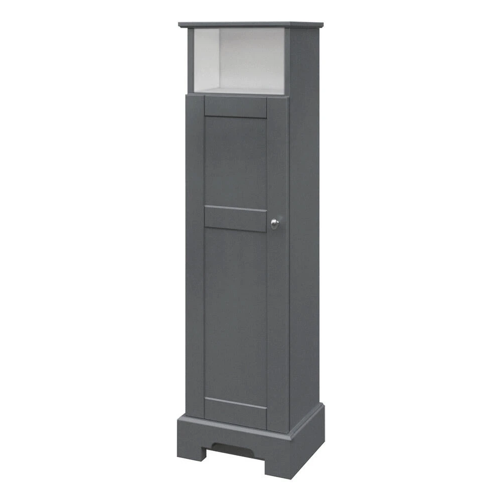 MagickWoods Windsor 13"W X 10"D X 47"H Graphite Gray Linen Cabinet 6 MagickWoods Windsor 13"W X 10"D X 47"H Graphite Gray Linen Cabinet - Image 4