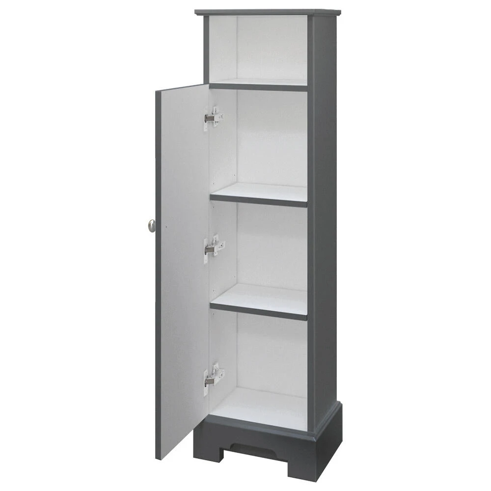 MagickWoods Windsor 13"W X 10"D X 47"H Graphite Gray Linen Cabinet 9 MagickWoods Windsor 13"W X 10"D X 47"H Graphite Gray Linen Cabinet - Image 7
