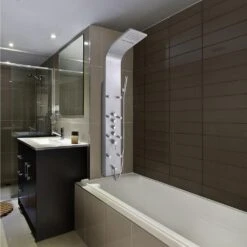 65 In. 8-Jet Rainfall Shower Panel System With Rainfall Waterfall Shower Head And Shower Wand In Stainless Steel 29 65 In. 8-Jet Rainfall Shower Panel System With Rainfall Waterfall Shower Head And Shower Wand In Stainless Steel -Valpar Bathroom Shop 308a1008c9832ca171757b48b34f5cdb 1800x1800