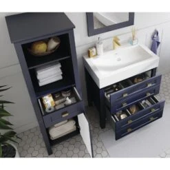 MagickWoods Montgomery 19"W X 18-1/2"D X 60"H Midnight Blue Linen Cabinet 27 MagickWoods Montgomery 19"W X 18-1/2"D X 60"H Midnight Blue Linen Cabinet -Valpar Bathroom Shop 31019 scene5 mw 1800x1800