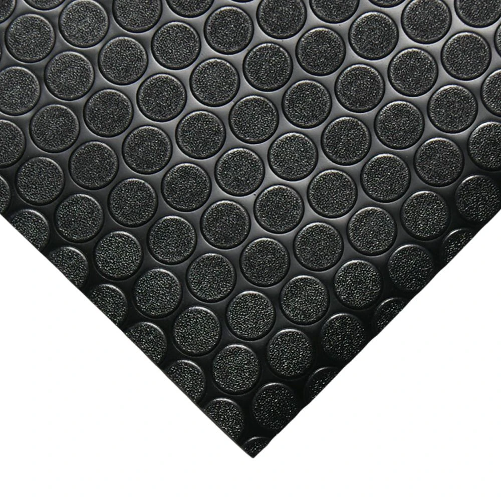 Rubber-Cal Coin Grip 4 Ft. X 20 Ft. Dark Grey Commercial Grade PVC Flooring 5 Rubber-Cal Coin Grip 4 Ft. X 20 Ft. Dark Grey Commercial Grade PVC Flooring - Image 3