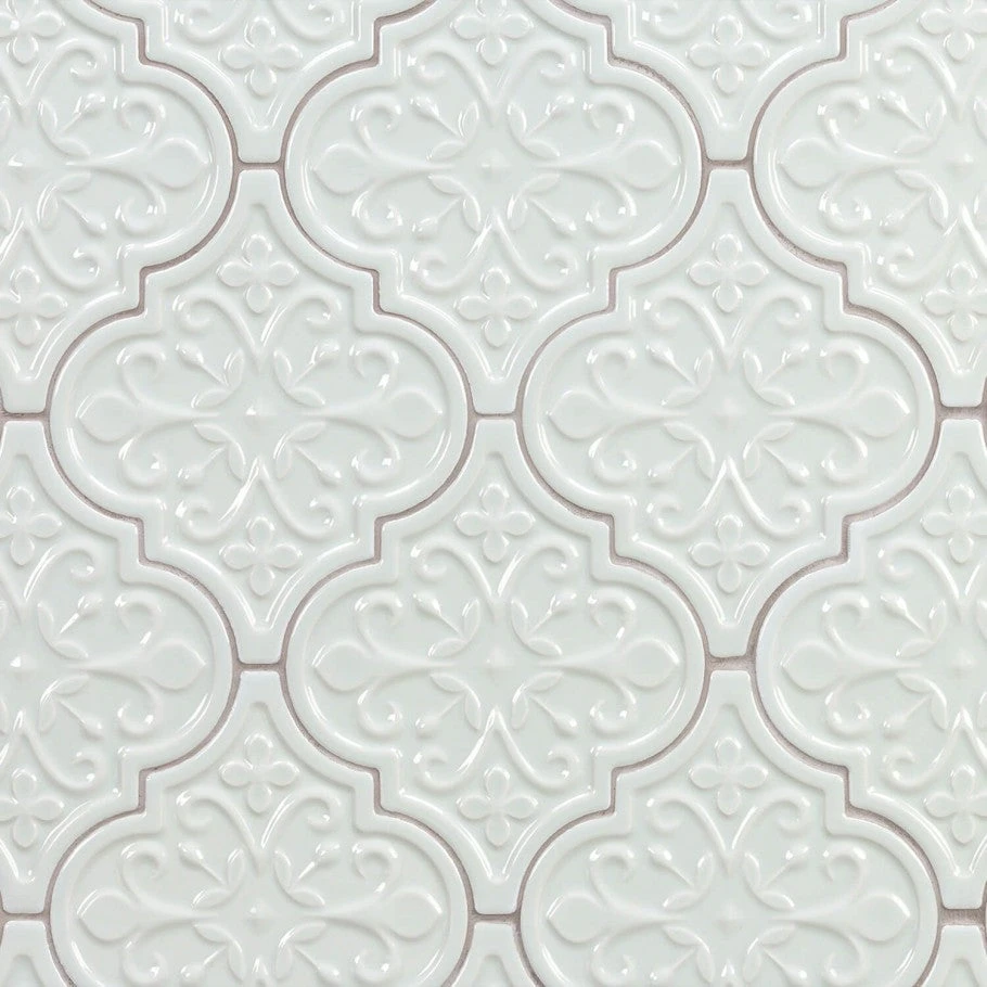 Bond Tile Roma Florid Blue 6.25 In. X 7.25 In. Ceramic Arabesque Wall Tile (30 Pieces 4.84 Sq. Ft. / Box) 5 Bond Tile Roma Florid Blue 6.25 In. X 7.25 In. Ceramic Arabesque Wall Tile (30 Pieces 4.84 Sq. Ft. / Box) - Image 3