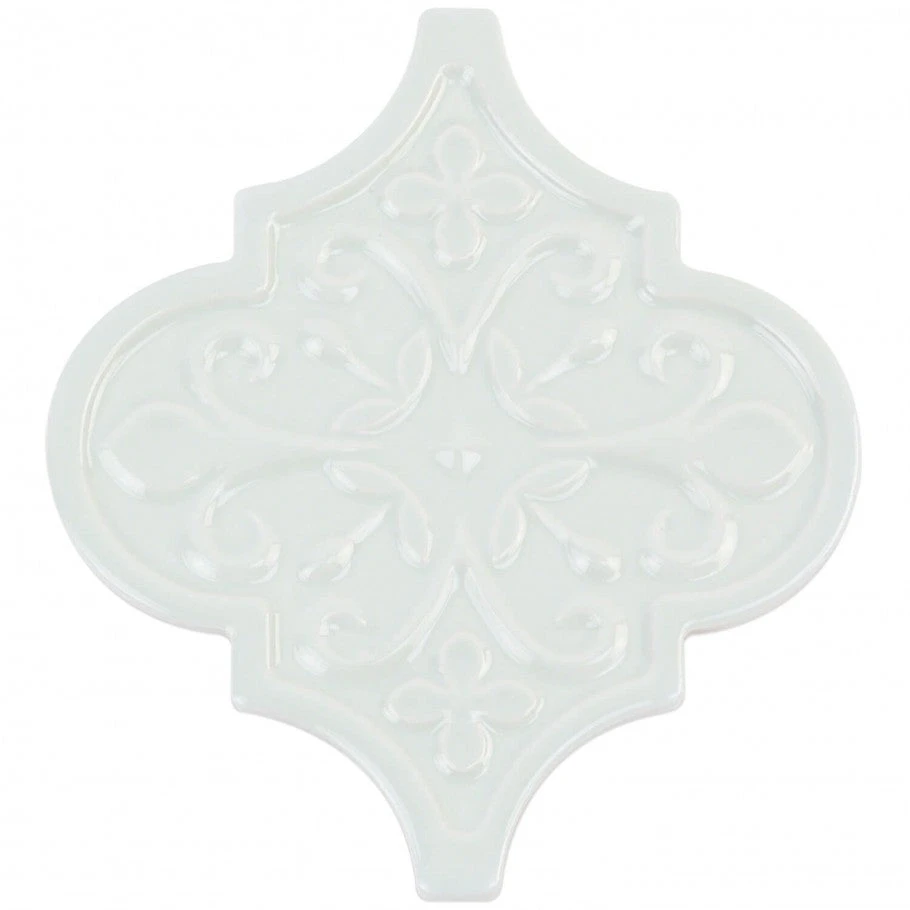 Bond Tile Roma Florid Blue 6.25 In. X 7.25 In. Ceramic Arabesque Wall Tile (30 Pieces 4.84 Sq. Ft. / Box) 6 Bond Tile Roma Florid Blue 6.25 In. X 7.25 In. Ceramic Arabesque Wall Tile (30 Pieces 4.84 Sq. Ft. / Box) - Image 4