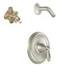 Brantford Single-Handle 1-Spray Posi-Temp Shower Faucet Trim Kit With Valve In Brushed Nickel (Valve Included)