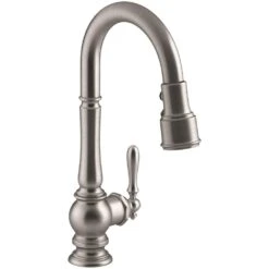 Artifacts Single-Handle Pull-Down Sprayer Kitchen Faucet In Vibrant Stainless