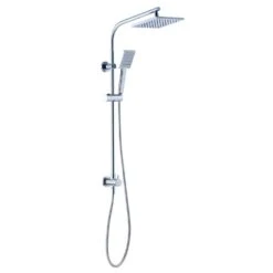 Modern Wall Bar Shower Kit 1-Spray 8 In. Square Rain Shower Head With Hand Shower In Matte Black (Valve Not Included) -Valpar Bathroom Shop 3edcc95cfdeeaa7a75776dee9ae0cd2d 1800x1800