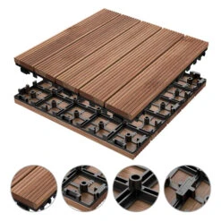 Topeakmart 12''x12''Interlocking Wood Flooring Tiles Indoor & Outdoor For Patio Garden Deck Poolside Pack Of 27 Natural Wood 26 Topeakmart 12''x12''Interlocking Wood Flooring Tiles Indoor & Outdoor For Patio Garden Deck Poolside Pack Of 27 Natural Wood -Valpar Bathroom Shop 43912281 14c5 4335 8edf 1cf76150f4c7 1.6470963306529f7902c212c88521c6e7 1800x1800