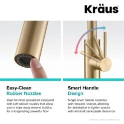 Oletto Single-Handle Pull-Down Sprayer Kitchen Faucet In Gold 22 Oletto Single-Handle Pull-Down Sprayer Kitchen Faucet In Gold -Valpar Bathroom Shop 4493a68873826b1d24d091c651592787 1800x1800