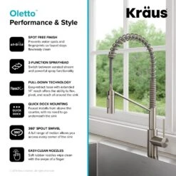 Oletto Single-Handle Pull-Down Sprayer Kitchen Faucet In All-Brite Spot-Free Stainless Steel 17 Oletto Single-Handle Pull-Down Sprayer Kitchen Faucet In All-Brite Spot-Free Stainless Steel -Valpar Bathroom Shop 466c5f77cf44645a18fc3656d7d6f66b 1800x1800