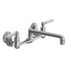 Builders 2-Handle Wall Mount Low-Arc Standard Kitchen Faucet In Stainless Steel -Valpar Bathroom Shop 47fd960e4f7678ad9bf16dd5ef10f944 1800x1800