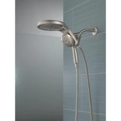 HydroRain Two-in-One 5-Spray 6 In. Dual Wall Mount Fixed And Handheld H2Okinetic Shower Head In Stainless -Valpar Bathroom Shop 4881809957a0ab7fe097adfaa2bf0a3e 1800x1800