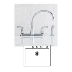 Banbury 2-Handle Mid-Arc Standard Kitchen Faucet With Side Sprayer In Chrome 9 Banbury 2-Handle Mid-Arc Standard Kitchen Faucet With Side Sprayer In Chrome -Valpar Bathroom Shop 4ef99d2e69838fbb8bbece9157ce8372 1800x1800