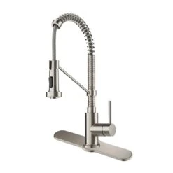 Bolden Single Handle Pull Down Sprayer Kitchen Faucet With Deck Plate In Spot Free Stainless Steel -Valpar Bathroom Shop 5202e118d46bd2079524c9d5e9fea34d 1800x1800