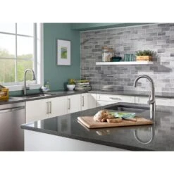 Edgewater Single-Handle Pull-Down Sprayer Kitchen Faucet With SelctFlo In Stainless Steel 8 Edgewater Single-Handle Pull-Down Sprayer Kitchen Faucet With SelctFlo In Stainless Steel -Valpar Bathroom Shop 58d9bc4c87c38a361c6e09c5529e9fbd 1800x1800