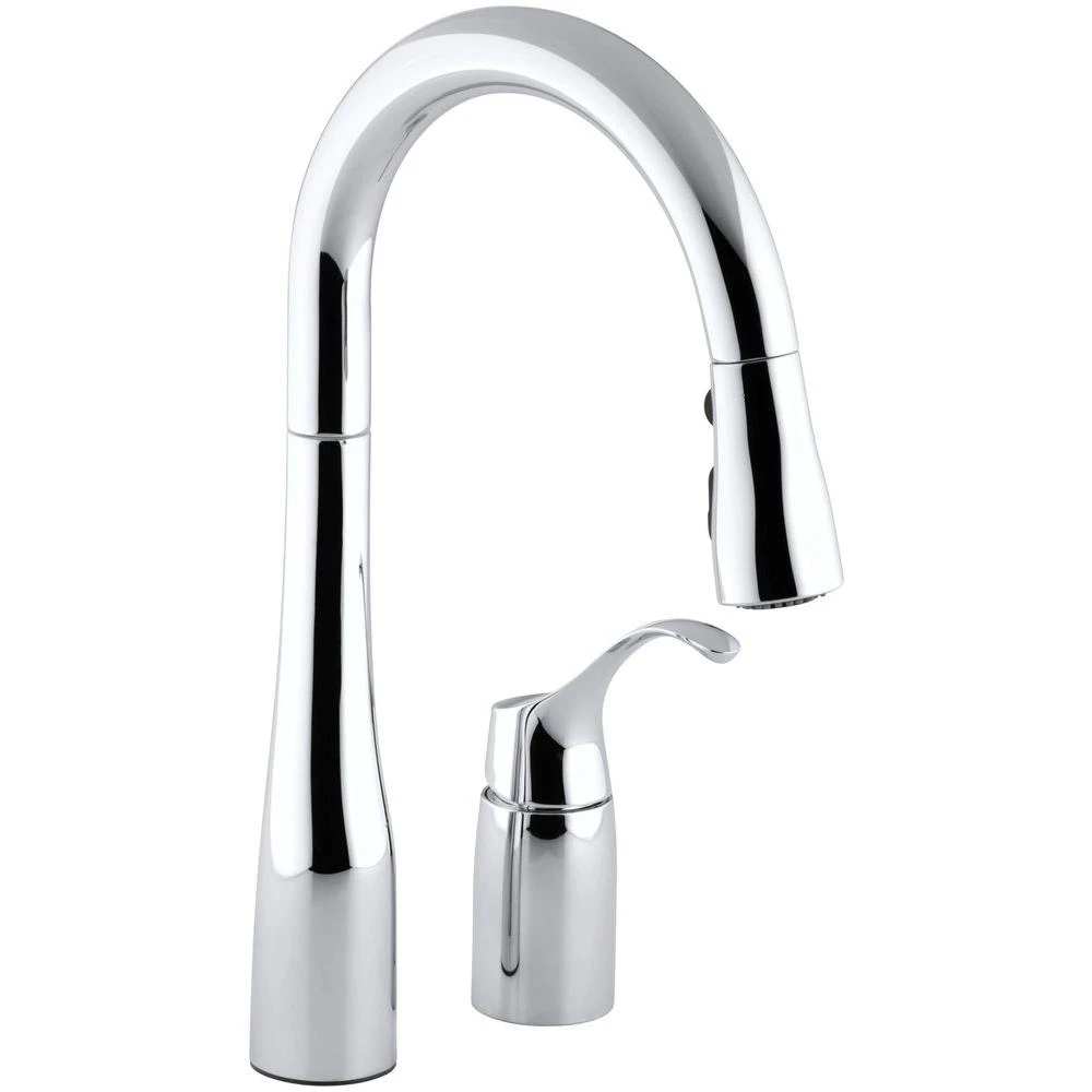 Simplice Single-Handle Pull-Down Sprayer Kitchen Faucet In Vibrant Stainless 12 Simplice Single-Handle Pull-Down Sprayer Kitchen Faucet In Vibrant Stainless - Image 10
