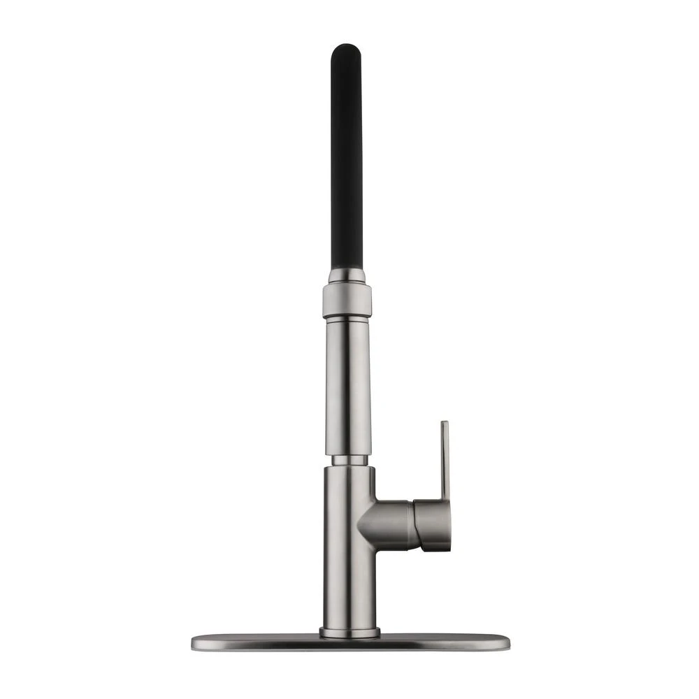 Statham Single-Handle Rubber Hose Spring Neck Kitchen Faucet With TurboSpray And FastMount In Stainless Steel 10 Statham Single-Handle Rubber Hose Spring Neck Kitchen Faucet With TurboSpray And FastMount In Stainless Steel - Image 8