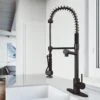 Zurich Single-Handle Pull-Down Sprayer Kitchen Faucet With Deck Plate In Matte Black -Valpar Bathroom Shop 5c51a6f9b5317f0417e6f9532bb13f0d 1800x1800