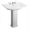Washington 550 Vitreous China Pedestal Combo Bathroom Sink In White