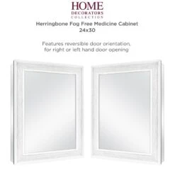 24 In. X 30 In. Fog Free Recessed Or Surface Mount Herringbone Medicine Cabinet -Valpar Bathroom Shop 5efcd54a96be86e76df1de02792078c9 1800x1800