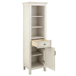 Foremost® Hiland 20"W X 15"D X 68"H Antique White Linen Cabinet -Valpar Bathroom Shop 6050354 AngleOpen 1 1800x1800