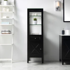 Ove Decors Aspen 18''W X 14"D X 61"H Espresso Linen Cabinet -Valpar Bathroom Shop 6054009 P ALT2 1800x1800