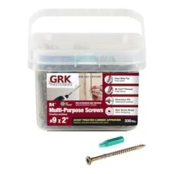 GRK #9 X 2-in Yellow Polymer-Countersinking Interior/Exterior Wood Screws (330-Count)