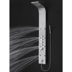 65 In. 8-Jet Rainfall Shower Panel System With Rainfall Waterfall Shower Head And Shower Wand In Stainless Steel 18 65 In. 8-Jet Rainfall Shower Panel System With Rainfall Waterfall Shower Head And Shower Wand In Stainless Steel -Valpar Bathroom Shop 63bec768a9fa7cf8d2f436059e11ebfe 1800x1800