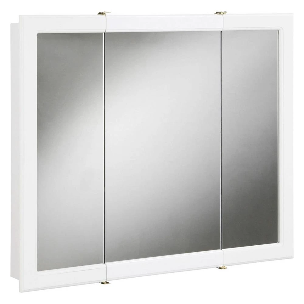 Concord 30 In. X 30 In. Tri-View Surface-Mount Medicine Cabinet In White Gloss 3 Concord 30 In. X 30 In. Tri-View Surface-Mount Medicine Cabinet In White Gloss