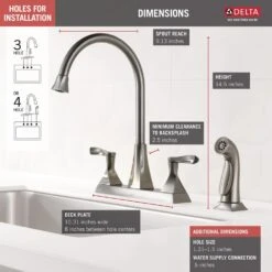 Everly 2-Handle Standard Kitchen Faucet With Spray In Stainless -Valpar Bathroom Shop 64d6b738552c533d829bc3c2f9eafd3a 1800x1800