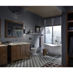 KOHLER Loure Vibrant Brushed Nickel 2-handle Widespread WaterSense Bathroom Sink Faucet With Drain -Valpar Bathroom Shop 650531928214 08115862 1800x1800