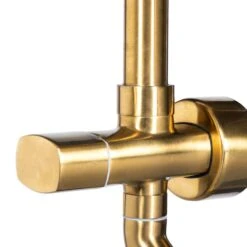Kauai III 6-Spray Patterns 2.5 GPM 8 In. Wall Mount Dual Shower Heads In Brushed Gold -Valpar Bathroom Shop 653a89a0ca30c8ceea5f66bebc071c03 1800x1800