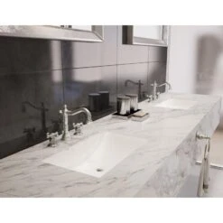 Symmons Carrington Satin Nickel 2-handle Widespread WaterSense Bathroom Sink Faucet -Valpar Bathroom Shop 671256521368 11090172 1800x1800