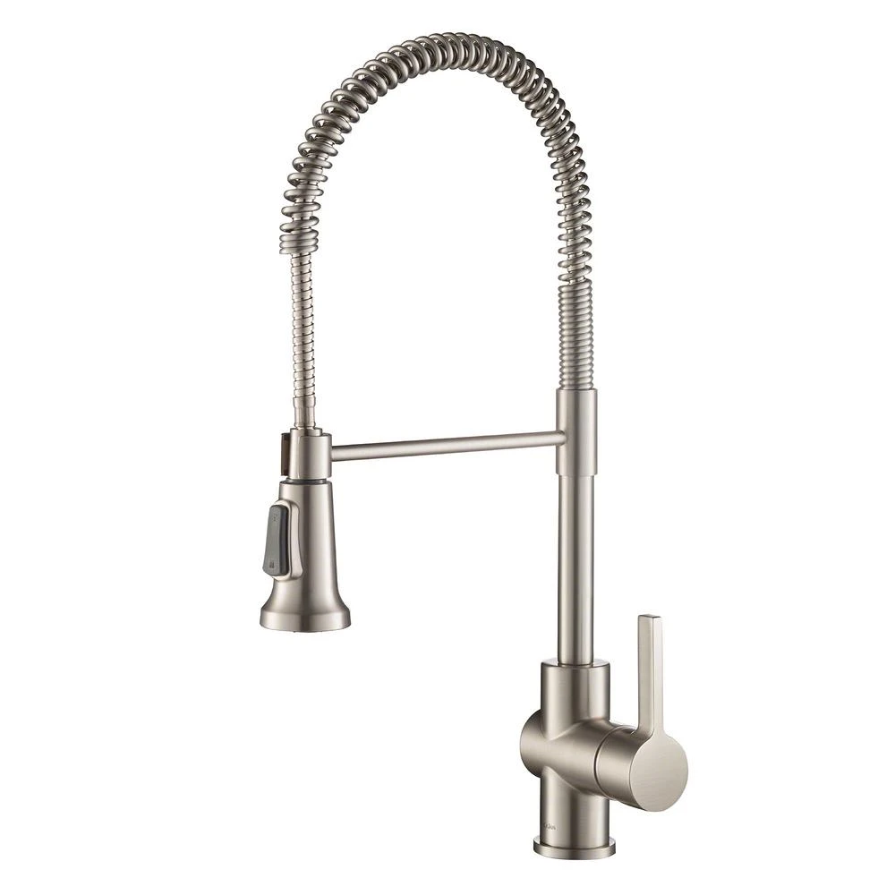 Britt Single Handle Commercial Kitchen Faucet With Dual Function Sprayhead In All-Brite Spot Free Stainless Steel Finish 3 Britt Single Handle Commercial Kitchen Faucet With Dual Function Sprayhead In All-Brite Spot Free Stainless Steel Finish