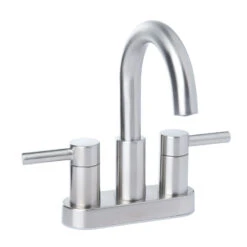 Jacuzzi Duncan Matte Black 2-handle 4-in Centerset WaterSense Bathroom Sink Faucet With Drain -Valpar Bathroom Shop 6925699901237 05266907 1800x1800