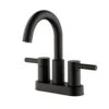 New Lower Price; Jacuzzi Duncan Matte Black 2-Handle 4-in Centerset WaterSense Bathroom Sink Faucet With Drain -Valpar Bathroom Shop 6925699901466 1800x1800