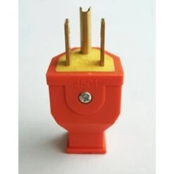 Project Source 15-Amp-Volt Orange 3-Wire Grounding Plug