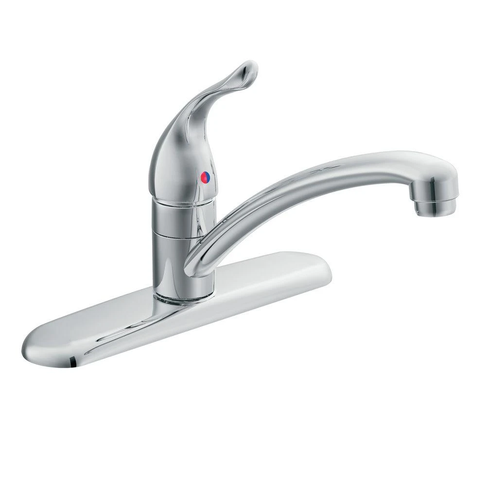 Chateau Low-Arc Single-Handle Standard Kitchen Faucet In Chrome 3 Chateau Low-Arc Single-Handle Standard Kitchen Faucet In Chrome